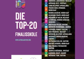 Top-20-finaliste in die Afrikaans Amptelik